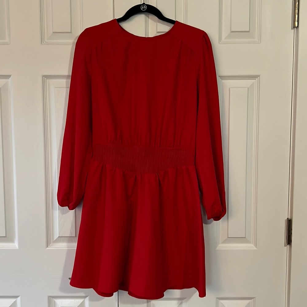 Long Sleeved Red Dress